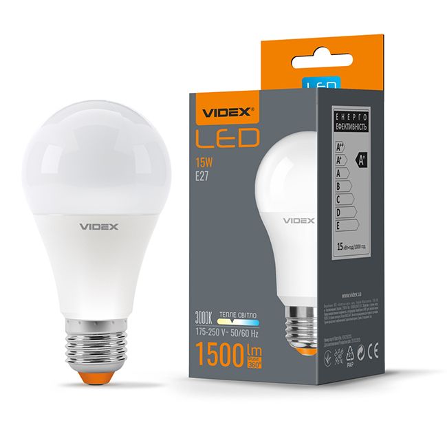 Лампа LED VIDEX A65e 15W E27 3000K (VL-A65e-15273)(VL-A65e-15273)