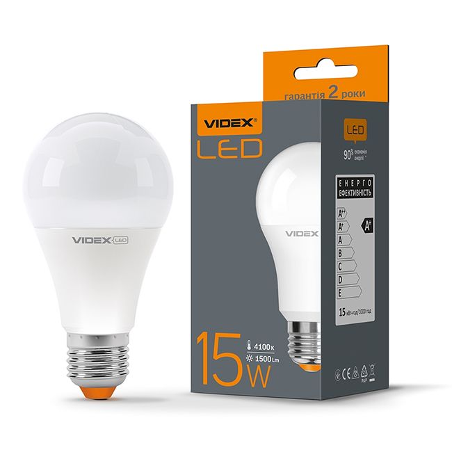Лампа LED VIDEX A65e 15W E27 4100K (VL-A65e-15274)(VL-A65e-15274)