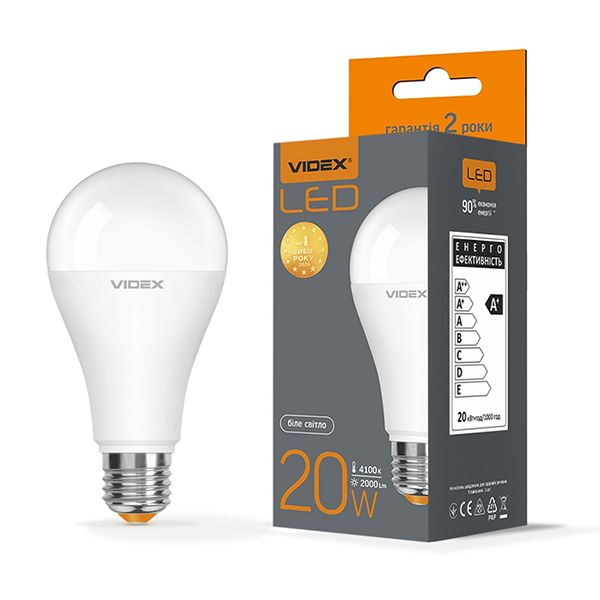 Лампа LED VIDEX A65e 20W E27 4100K 220V VL-A65e-20274(VL-A65e-20274)