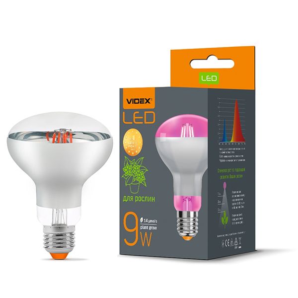 Лампа LED VIDEX FILAMENT R80FF 9W E27 1200K 220V для растений VL-R80FF(VL-R80FF)