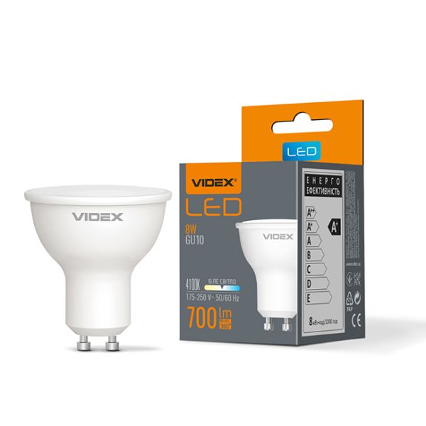 Лампа LED VIDEX MR16e 8W GU10 4100K VL-MR16e-08104(VL-MR16e-08104)