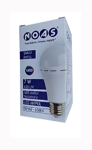 Лампа-ліхтар LED акумуляторна E27 AC7W DC3W 6400K NOAS(000058301)