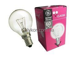 Лампа накал. ДШ GE 60Вт Е14 прозр БЕЗ ГАРАНТІЇ!!!(96932)