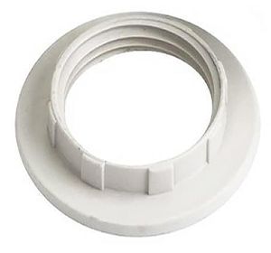 Кільце до патрону пластик Е14 білий індивідуальний пакет ІЕК(EKP20-01-02-K01)