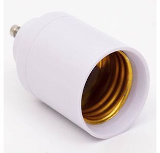 Перехідник GU10-Е27 пластик білий TAKEL(503765)