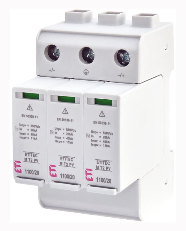Обмежувач перенапруги ETITEC M T2 PV 1100/20 Y ETI(2440515)