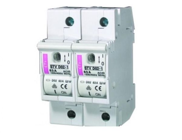 Разъединитель-держатель 500V STV D0 2p/63A ETI(2271003)