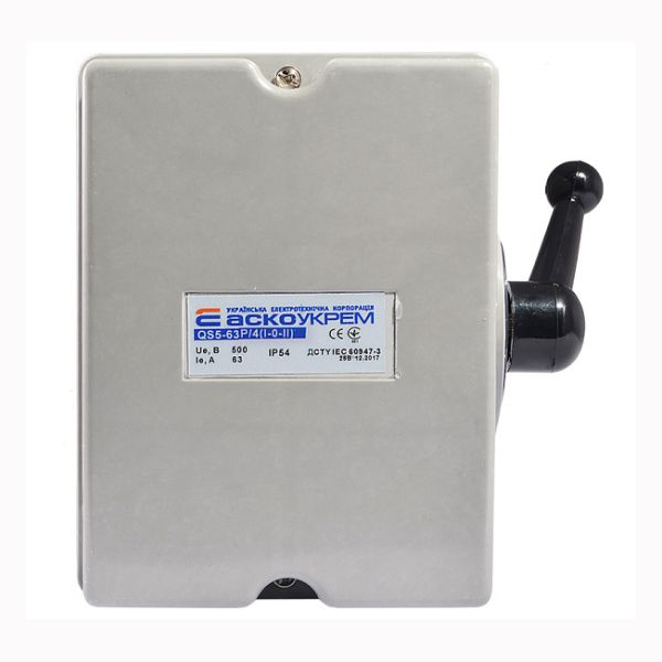 Роз'єднувач QS5-63P/4 IP54 1-0-2 АсКо(A0100010009)