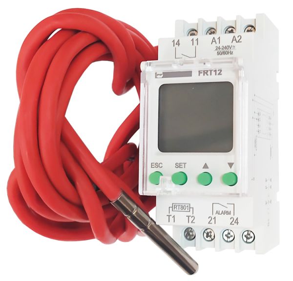 Реле контролю температури цифрове FRT12 24-240VAC/DC, 50/60HZ Промфактор(FRT12)