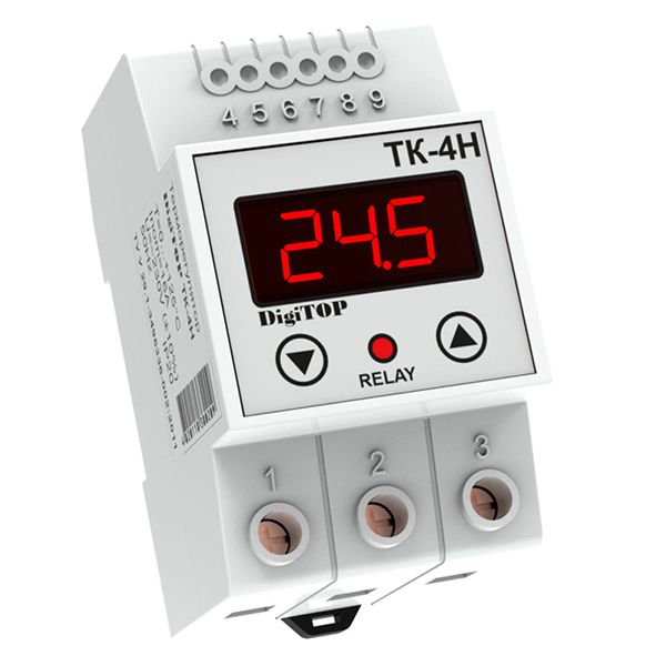 Терморегулятор одноканальный ТК-4н Энергохит DIN   ВНИМАНИЕ!!! стал на 20А(ТК-4н)