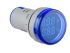 Армат. сигн. светодиодная U-ADM-VHz с индик. напряжения (АС) и частоты д22мм, круглая, синяя АСКО(A0190010181)