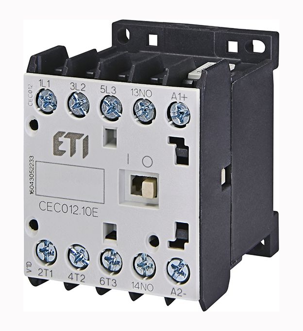 Контактор CEC 12.10 230V AC (12A, 5,5kW  AC3) мініатюрний ETI(4641078)
