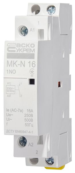 Контактор модульний MK-N 1p 16A 1NO АСКО(A0040030020)
