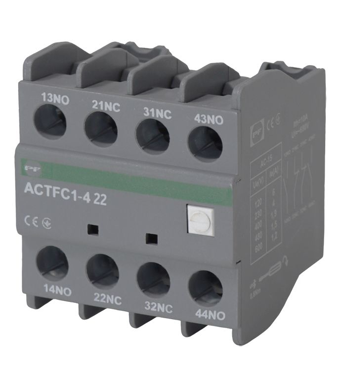 Контакт додатковий фронтальний для пускачів FC1-4 ACTFC1-4 22 2NO+2NC(ACTFC1422)