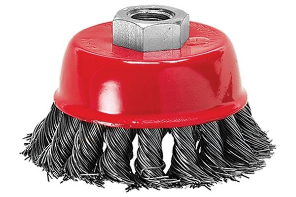 Корщетка для УШМ "Чашка" 125мм стальная закрученная проволока М14 746279 МТХ(746279)