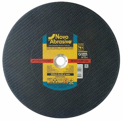 Круг отр. металл 355*3,5*25,4 14А NOVOABRASIVE(WM35535)