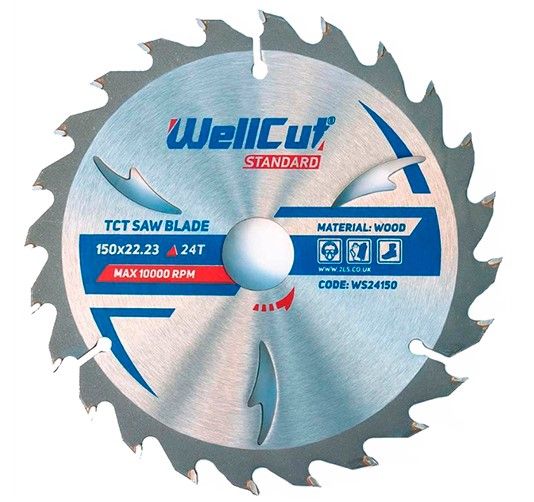 Диск пильный 150мм*22,2мм 24Т WELLCUT Standard(WS24150)