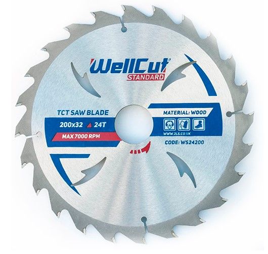 Диск пильный 200мм*32мм 24Т WELLCUT Standard(WS24200)