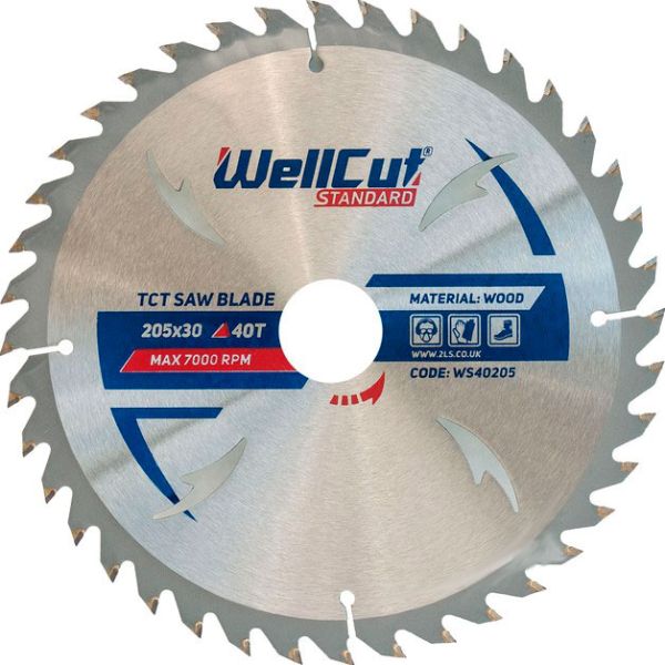 Диск пильный 205мм*30мм 40Т WELLCUT Standard(WS40205)