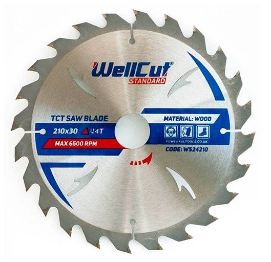 Диск пильный 210мм*30мм 24Т WELLCUT Standard(WS24210)