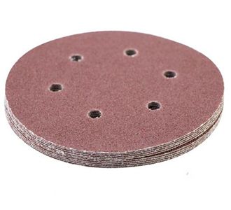 Папір наждачний "круглий" на липучці 150мм 10шт (зерно 60) з отворами SIGMA 9122241(9122241)
