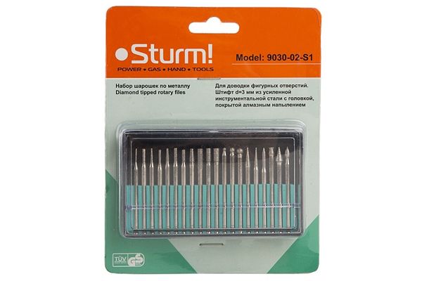 Набор шарошек 20шт STURM 9030-02-S1(9030-02-S1)