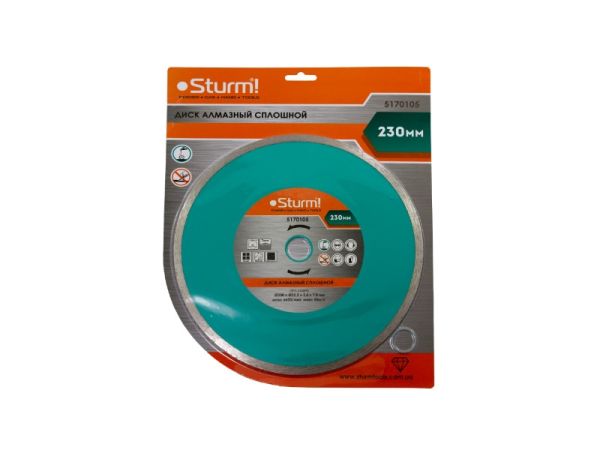 Диск алмазный сплошной для плитки 230*22*5мм Sturm 5170105(5170105)