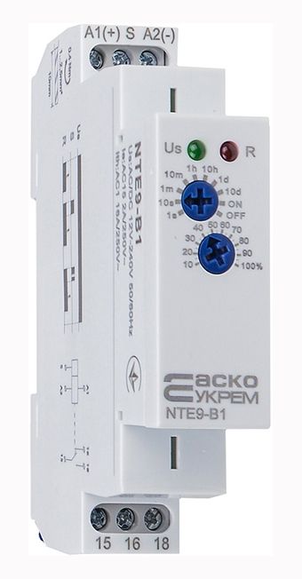 Реле времени NTЕ9-B1 AC/DC 12-240V Аско НОВИНКА(A0010240003)