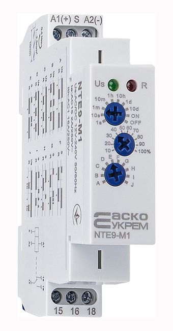 Реле времени NTЕ9-M1 AC/DC 12-240V Аско НОВИНКА(A0010240005)