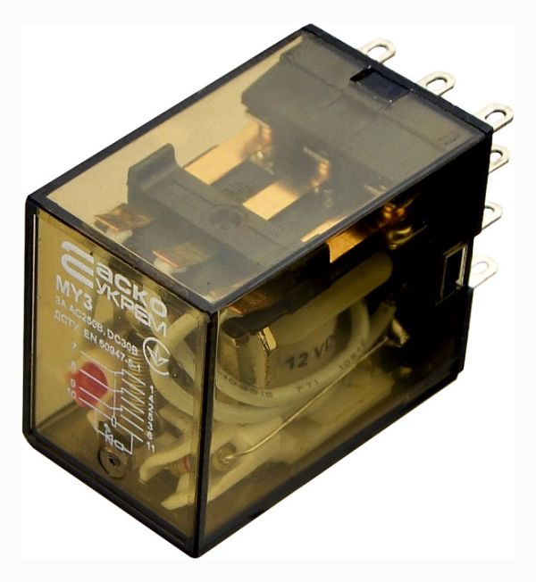 Реле MY3/DC 12V(без колодки) АсКо(A0090010024)