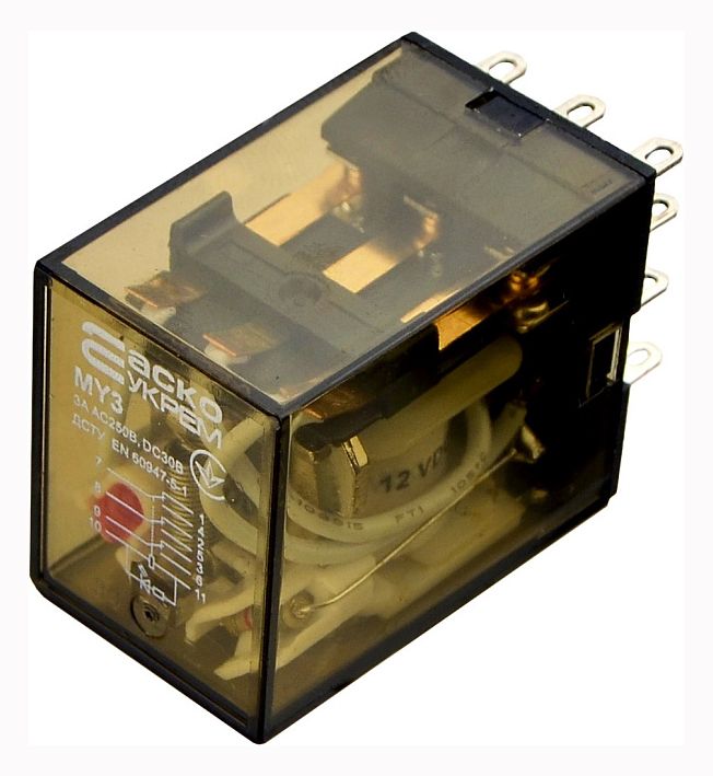 Реле MY3/DC 12V(без колодки) АсКо(A0090010024)