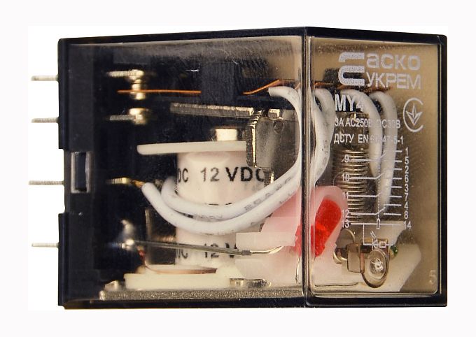 Реле MY4/ DC 12 V(без колодки) АсКо(A0090010025)
