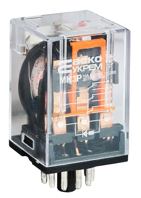 Реле MК3Р/ DC24V(без колодки) АсКо(A0090010012)