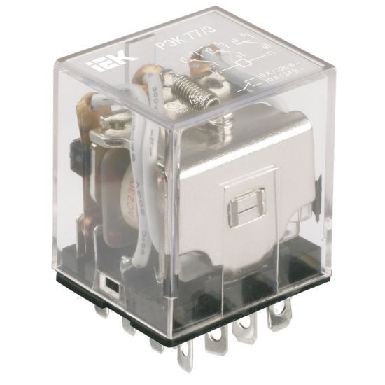 Реле ІЕК РЕК77/3 (LY3) / DC24V (без колодки) з індикацією(RRP10-3-10-024D-LED)