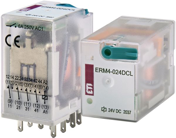 Реле промежуточное ERM4-024DCL 4p ETI(2473007)