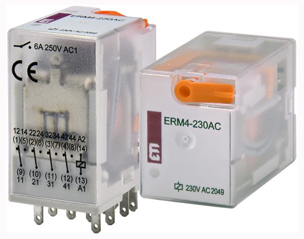 Реле промежуточное ERM4-230ACL 4p ETI(2473011)