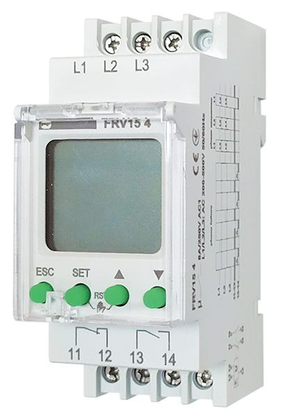 Реле контроля напряжения цифровое (2 контакта) FRV15 4 200-500V,1NO+1NC Промфактор(FRV15 4)