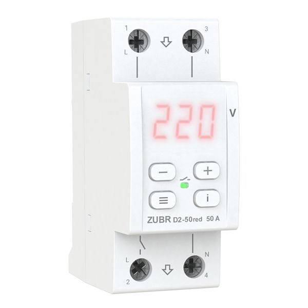Реле напряжения  ZUBR D2-50red