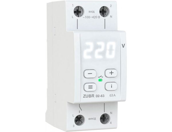 Реле напряжения  ZUBR D2-63
