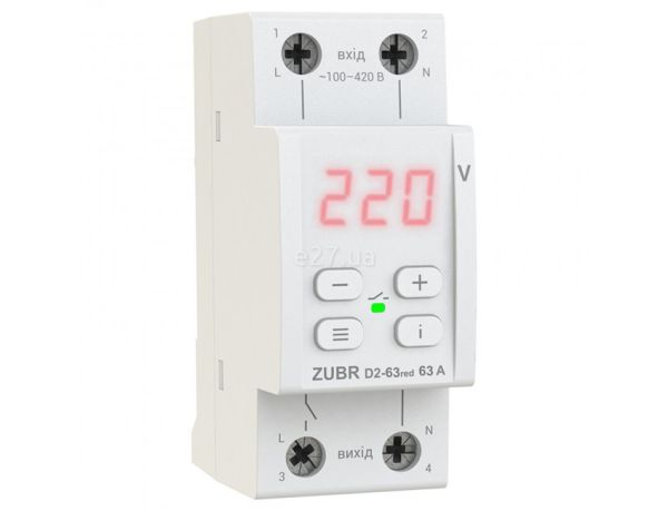 Реле напряжения  ZUBR D2-63red