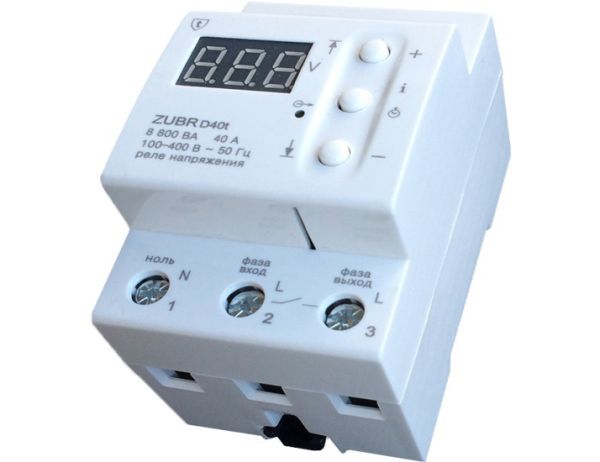 Реле напряжения  ZUBR D40t