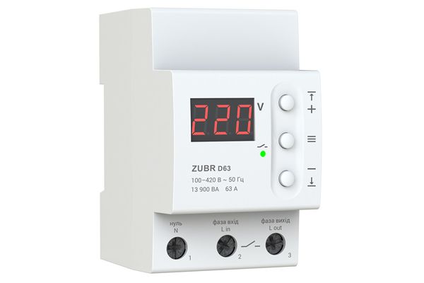 Реле напряжения  ZUBR D63(4820120220388)