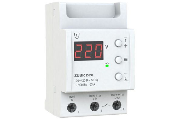Реле напряжения  ZUBR D63t(4820120220487)