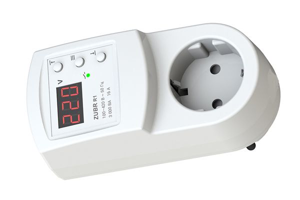 Реле напряжения  ZUBR R116у с розеткой