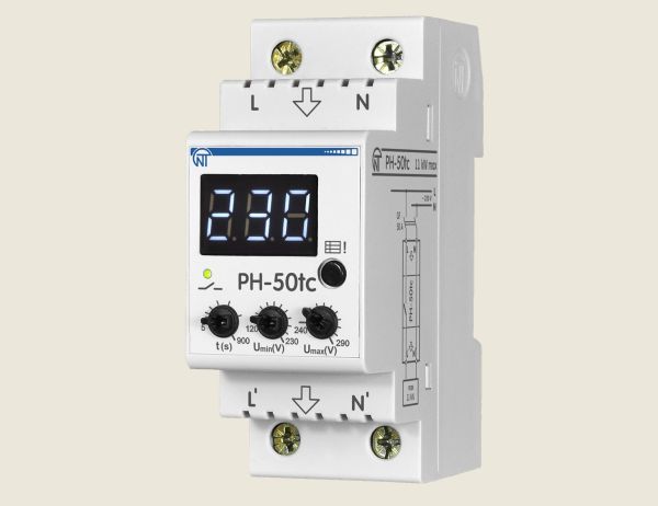 Реле напряжения 1-фазное РН-50tc (UN) Новатек(NTRN05002)