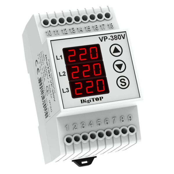 Реле напряжения Vp-380V на DIN-рейку Энергохит(Vp-380V)