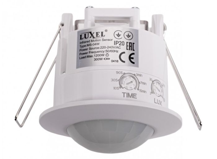 Датчик движения 0,5 Вт, ІР20, 3-2000 LUX (MS-04W)(MS-04W)