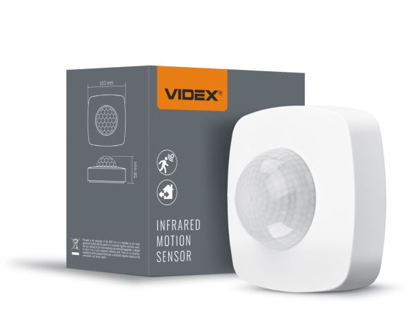 Датчик движения VIDEX VL-SPC24W 360* 1200W белый IP54 инфракрасный(VL-SPC24W)