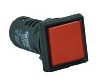 Армат. сигн. светодиодная AD22-22F красная 220V АC   КВАДРАТНАЯ   АСКО(A0140030157)