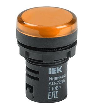 Армат. сигн. світлодіодна АD22DS/24В AC/DC, жовта ІЕК(BLS10-ADDS-024-K05)